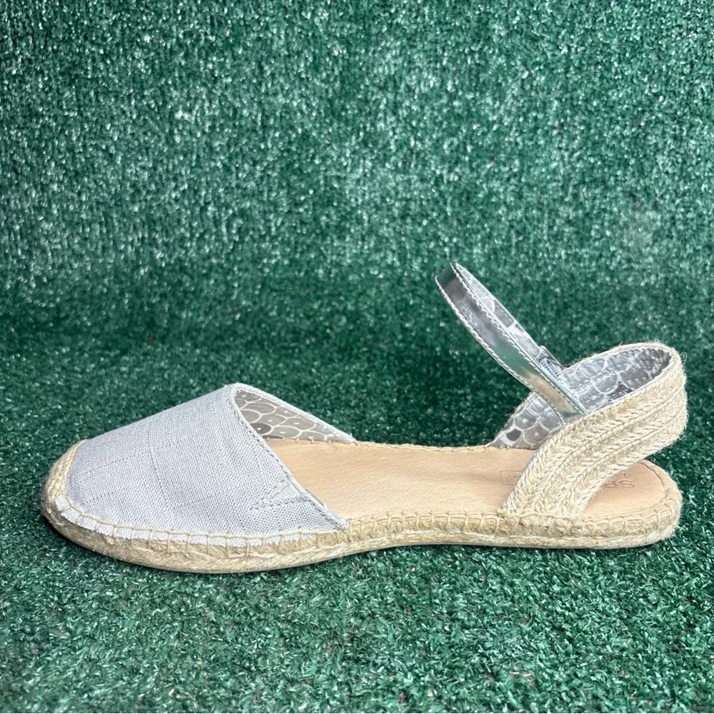 NEW SPERRY TOP SIDER HOPE TAN / SILVER WOMEN ESPADRILLE SANDAL‎ SHOES SZ 11 M